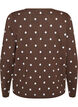 Strickjacke mit Punkten und Knopfverschluss, Braun, Packshot image number 1
