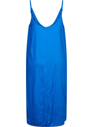 Trägerkleid aus Viskose mit Print, Princess Blue, Packshot image number 1