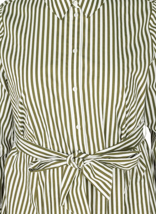 Gestreiftes Hemdkleid aus Baumwolle, Ivy Green, Packshot image number 2
