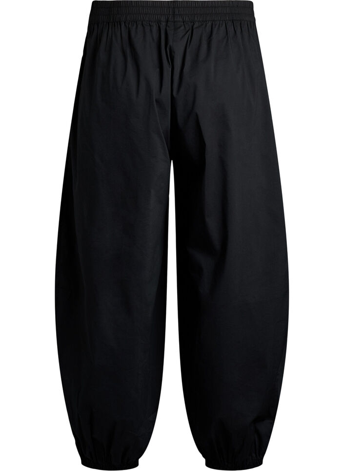 Ballonhose mit Taschen und elastischem Bund, Schwarz, Packshot image number 1