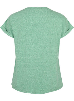 Melange T-Shirt mit kurzen Ärmeln, Jolly Green Mél, Packshot image number 1