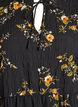 Gebl&uuml;mtes Kleid mit Bindeverschluss, Schwarz, Packshot image number 2