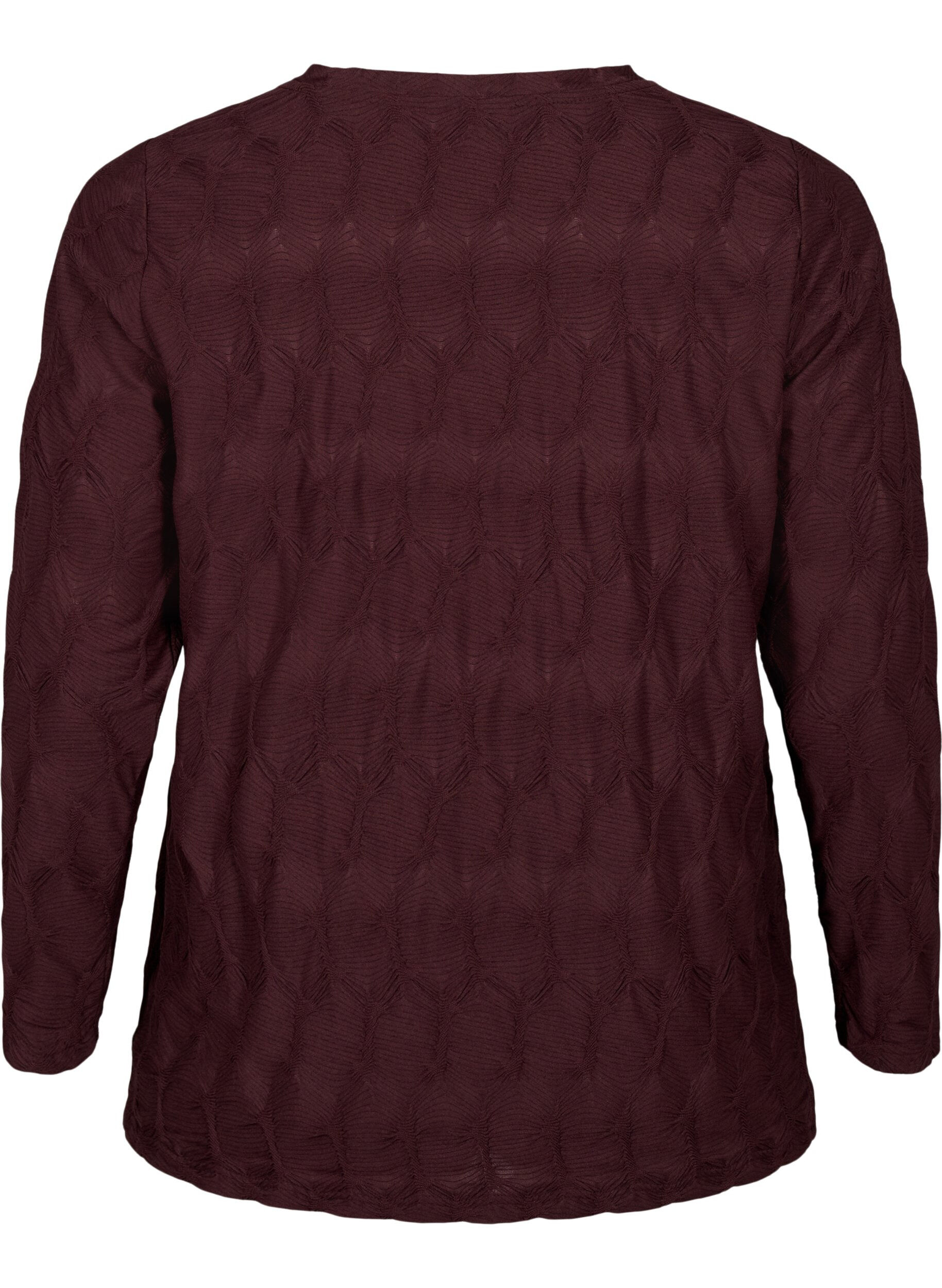 Zizzi FLASH - Lang&auml;rmlige Bluse mit Struktur, Fudge, Packshot image number 1