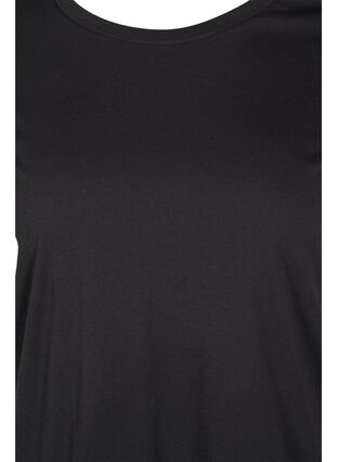Basic-T-Shirt aus Baumwolle, Black, Packshot image number 2