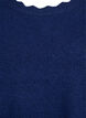 Strickbluse mit Wellenkante, Blau, Packshot image number 2