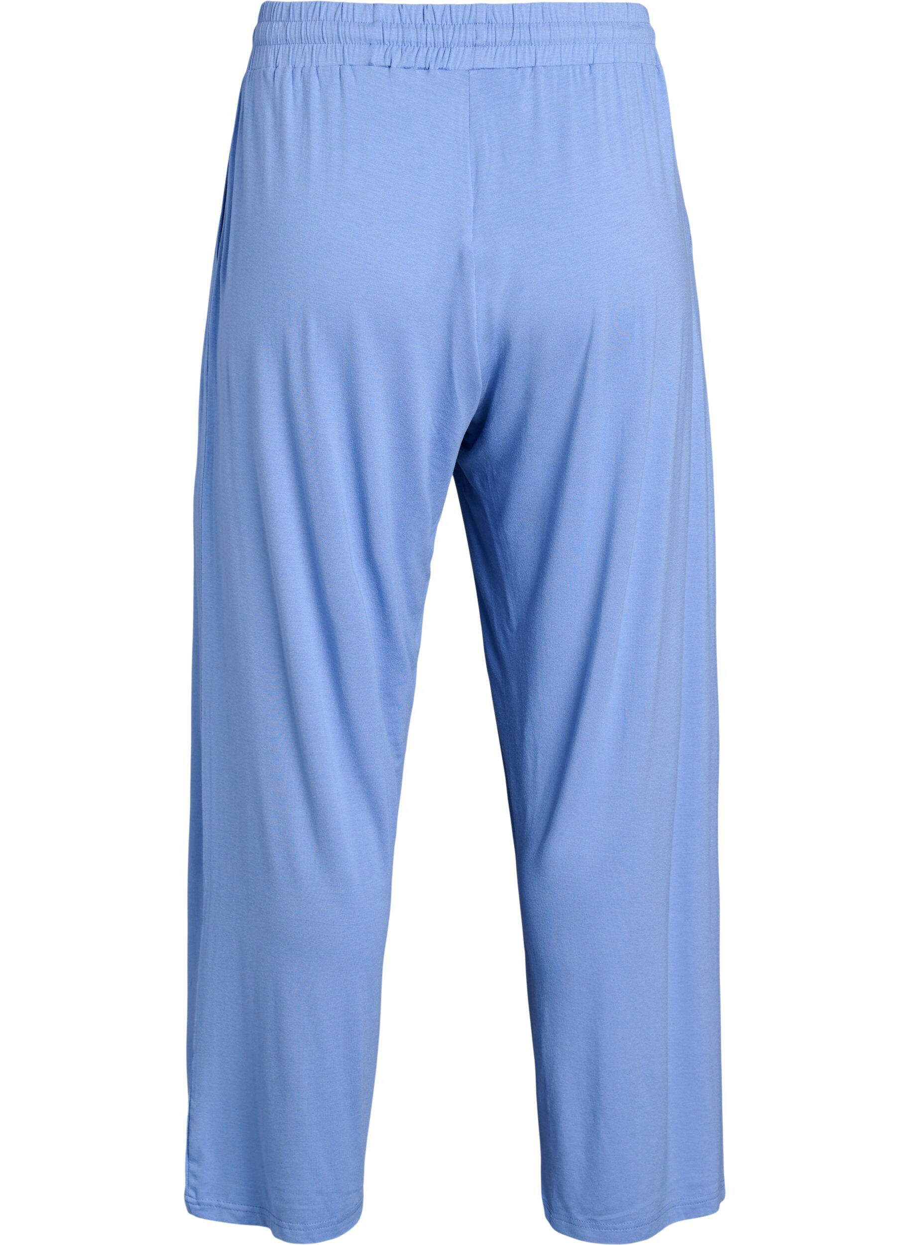 ZizziLockere Nachthose aus Viskose-Jersey mit Taschen, Blau, Packshot image number 1