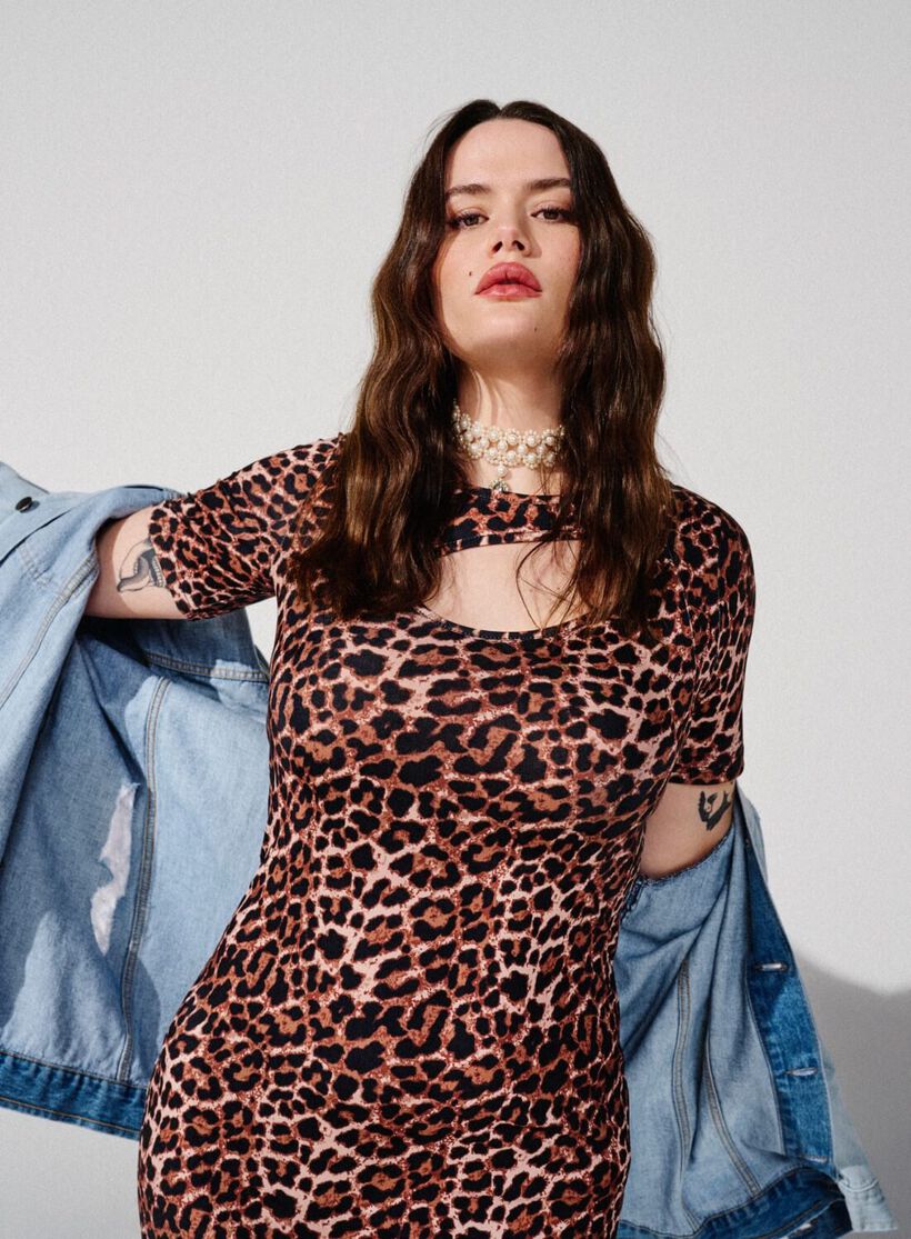 Leoparden-Kleid, , Model, 2
