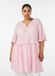 Tunika mit Crinkle-Struktur und 1/2-&Auml;rmeln, Pink, Model image number 0