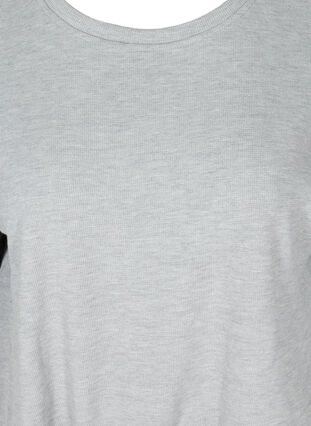 Bluse mit 2/4-Ärmeln und verstellbarem Saum, Light Grey Melange, Packshot image number 2