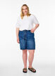 Bluse aus geripptem Jersey mit kurzen &Auml;rmeln, Wei&szlig;, Model image number 1