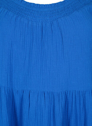 Schlichtes Trägerkleid aus Baumwolle, Victoria blue, Packshot image number 2