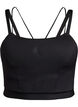 Sport-BH mit überkreuzten Rückenträgern, Schwarz, Packshot image number 0