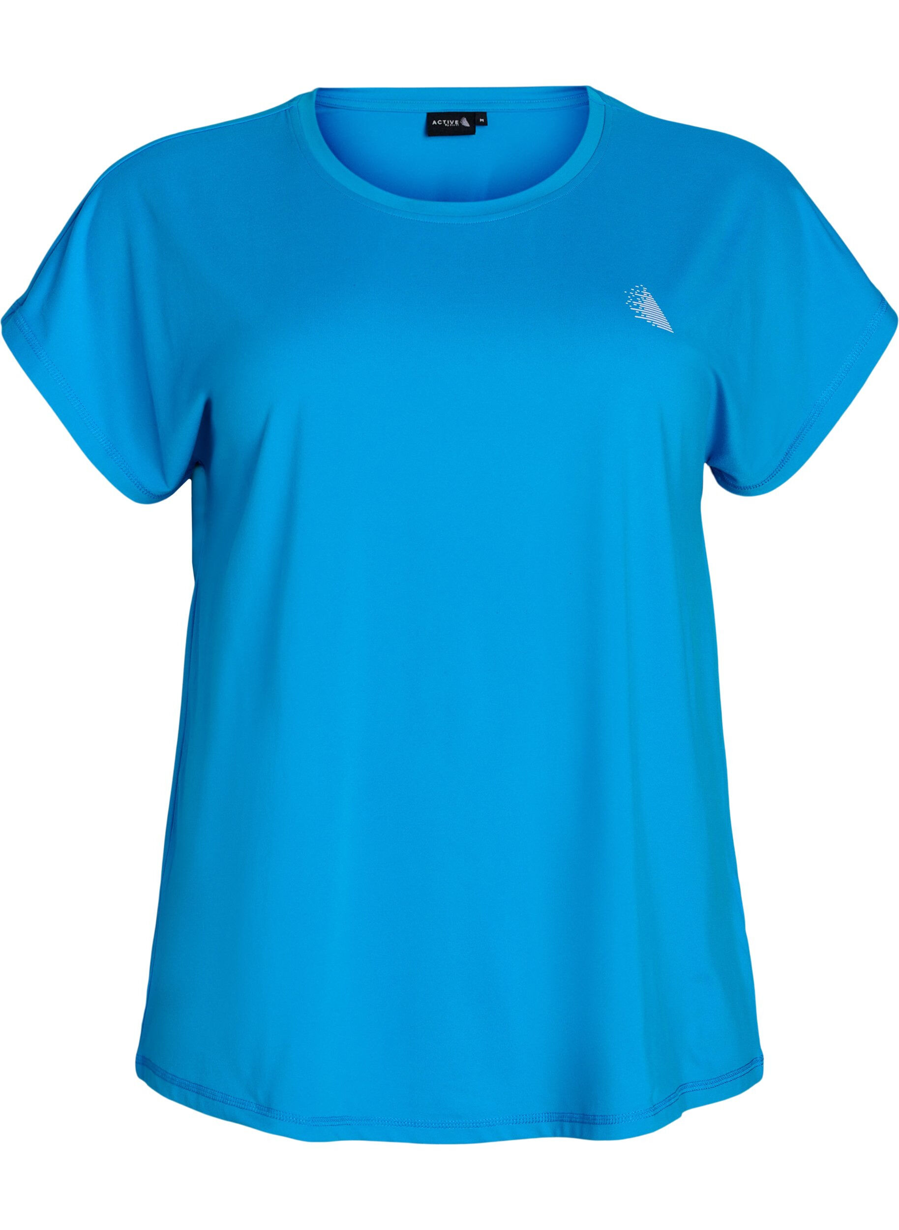 Zizzi Einfarbiges Trainings-T-Shirt, Blau, Packshot image number 0