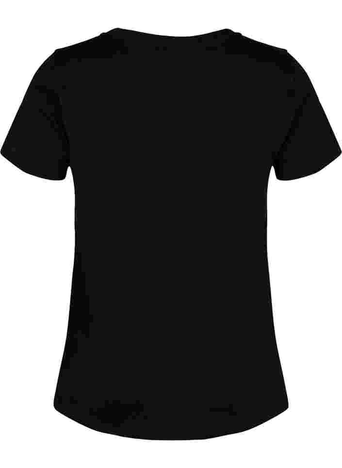 Trainings-T-Shirt aus Baumwolle mit Aufdruck, Black w. No. 10, Packshot image number 1