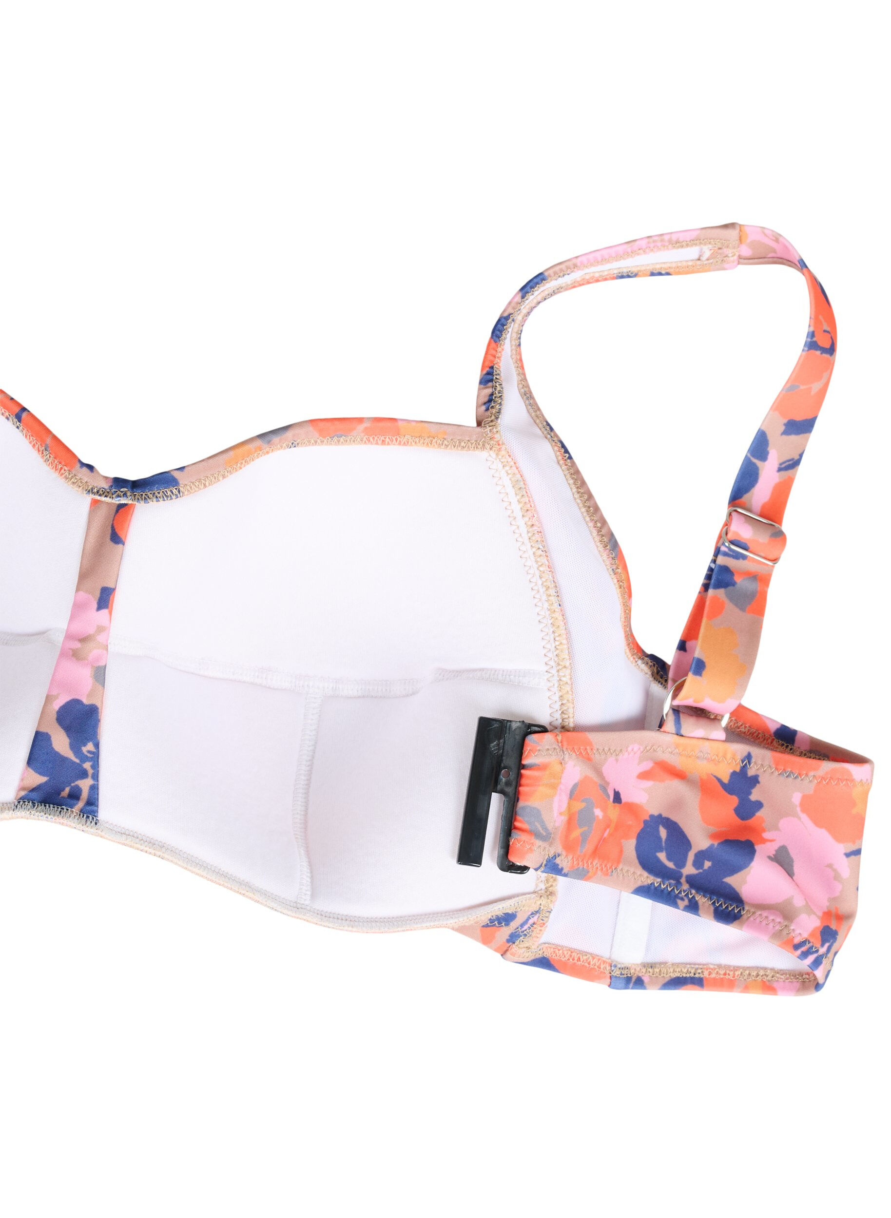 Zizzi Bedrucktes Bikini-Top, Retro Flower, Packshot image number 3