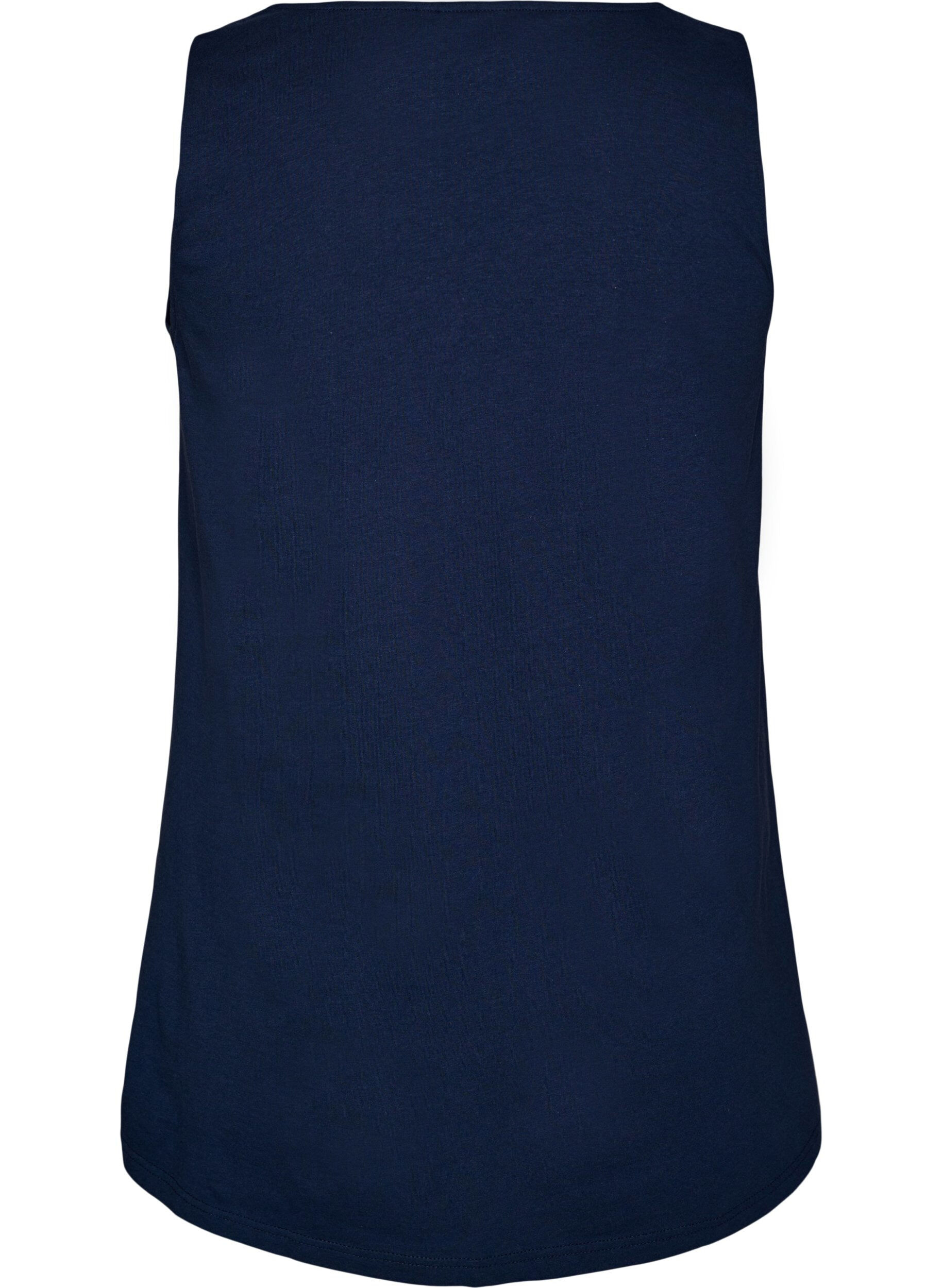 ZizziTop aus Baumwolle mit A-Linie, Blau, Packshot image number 1