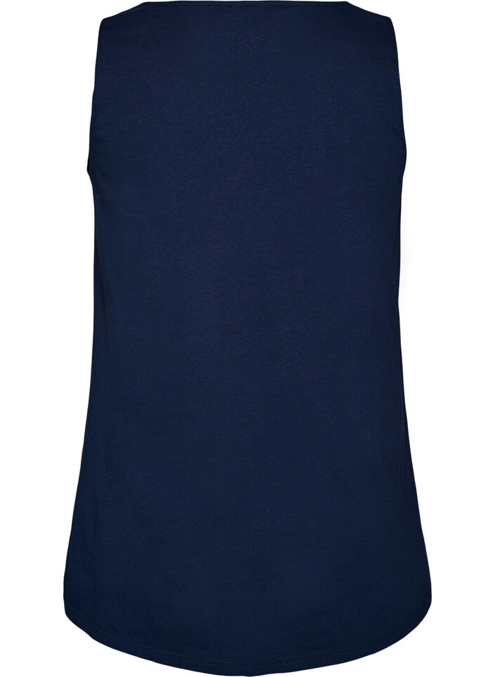 Top aus Baumwolle mit A-Linie, Blau, Packshot image number 1