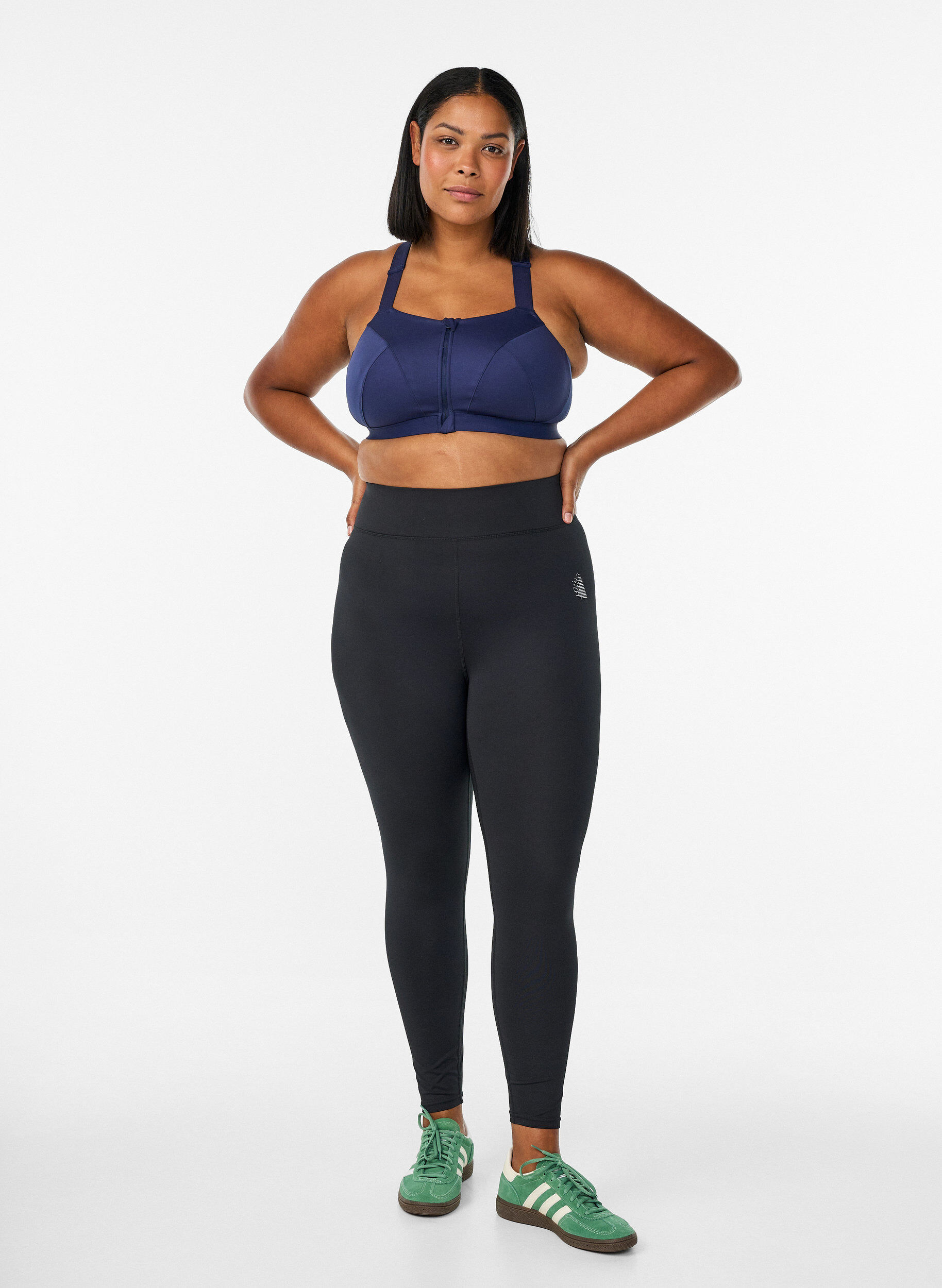 Zizzi Sport-BH mit Vorderverschluss und hohem Halt, Blau, Model image number 1