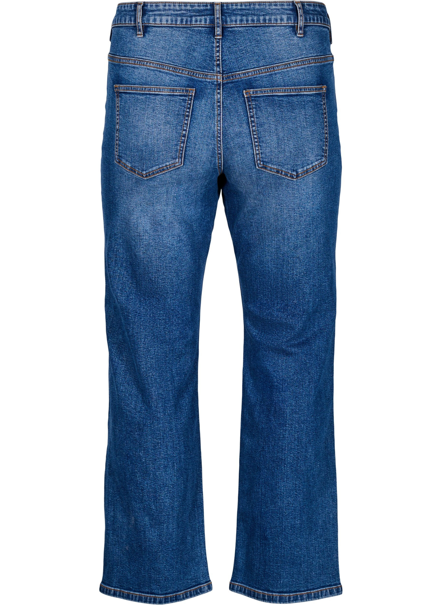 Zizzi Gemma Jeans mit hoher Taille in Regular Fit, Blau, Packshot image number 1