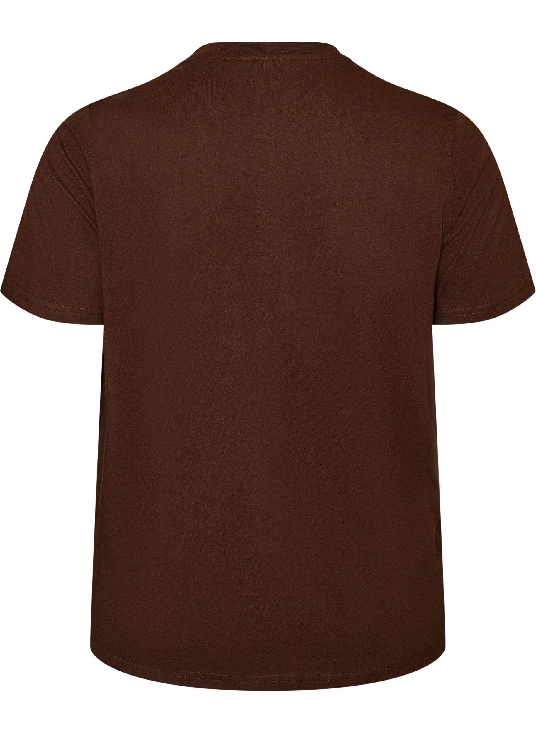 ZizziT-Shirt aus Bio-Baumwolle mit Print, Braun, Packshot image number 1
