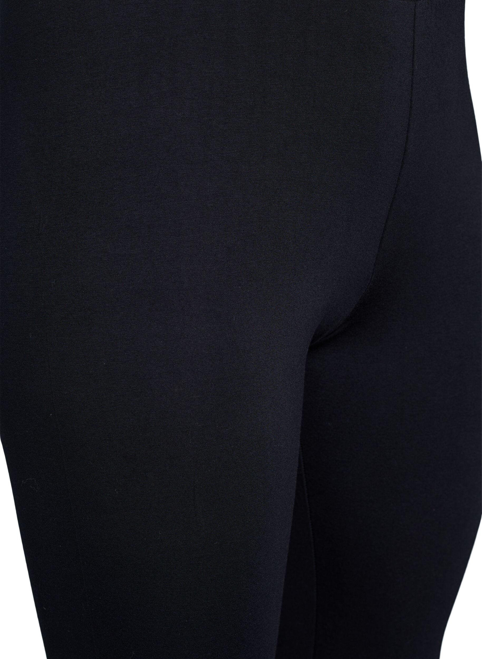 Zizzi Leggings aus Viskose in Kn&ouml;chell&auml;nge, Schwarz, Packshot image number 2