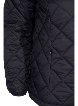Gesteppte Leichtgewichtsjacke mit Reißverschluss und Taschen, Black, Packshot image number 3