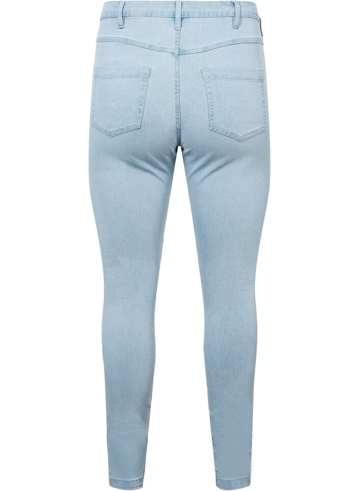 Hochtaillierte Super Slim Amy Jeans, Blau, Packshot image number 1