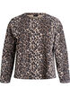 Sweatshirt mit Leopardenmuster in verwaschener Optik, Braun, Packshot image number 0