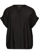 Bluse aus Viskose mit Kn&ouml;pfen und Struktur, Schwarz, Packshot image number 0