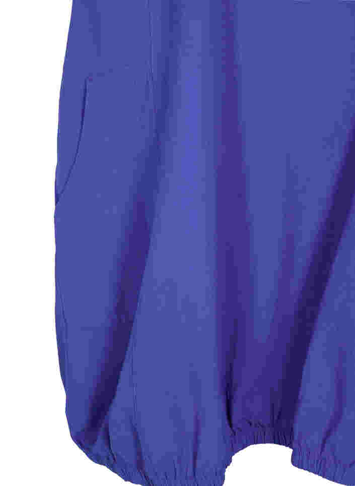 Ärmelloses Kleid aus Baumwolle, Dazzling Blue, Packshot image number 3