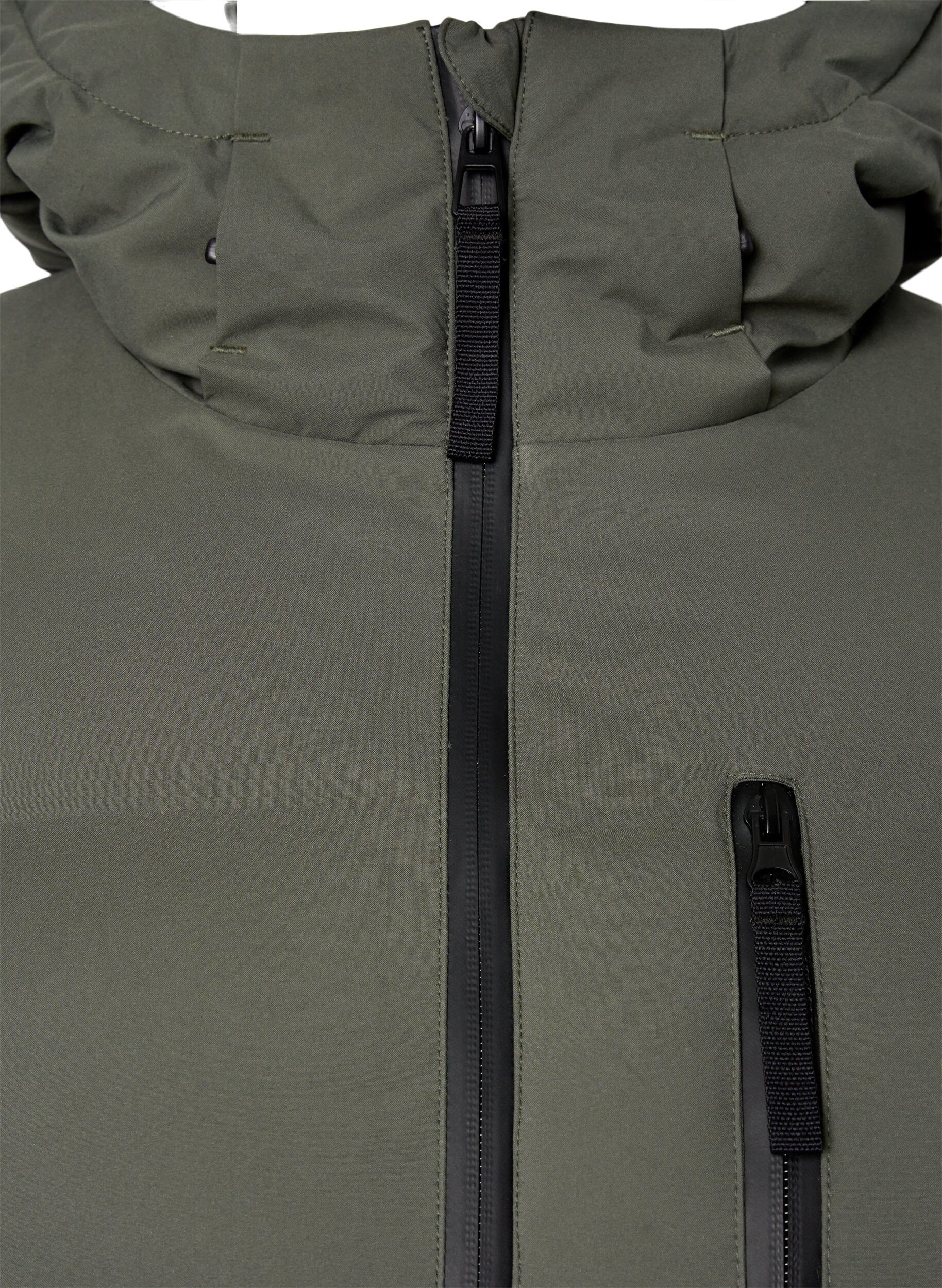 ZizziPuffermantel mit Kapuze und Taschen, Gr&uuml;n, Packshot image number 2