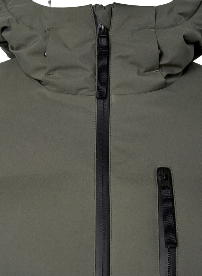 Puffermantel mit Kapuze und Taschen, Gr&uuml;n, Packshot image number 2