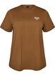 T-Shirt aus Baumwolle mit Print, Braun, Packshot image number 0