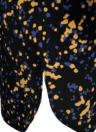 FLASH - Bedruckte Tunika mit langen Ärmeln, Black Splash AOP, Packshot image number 3