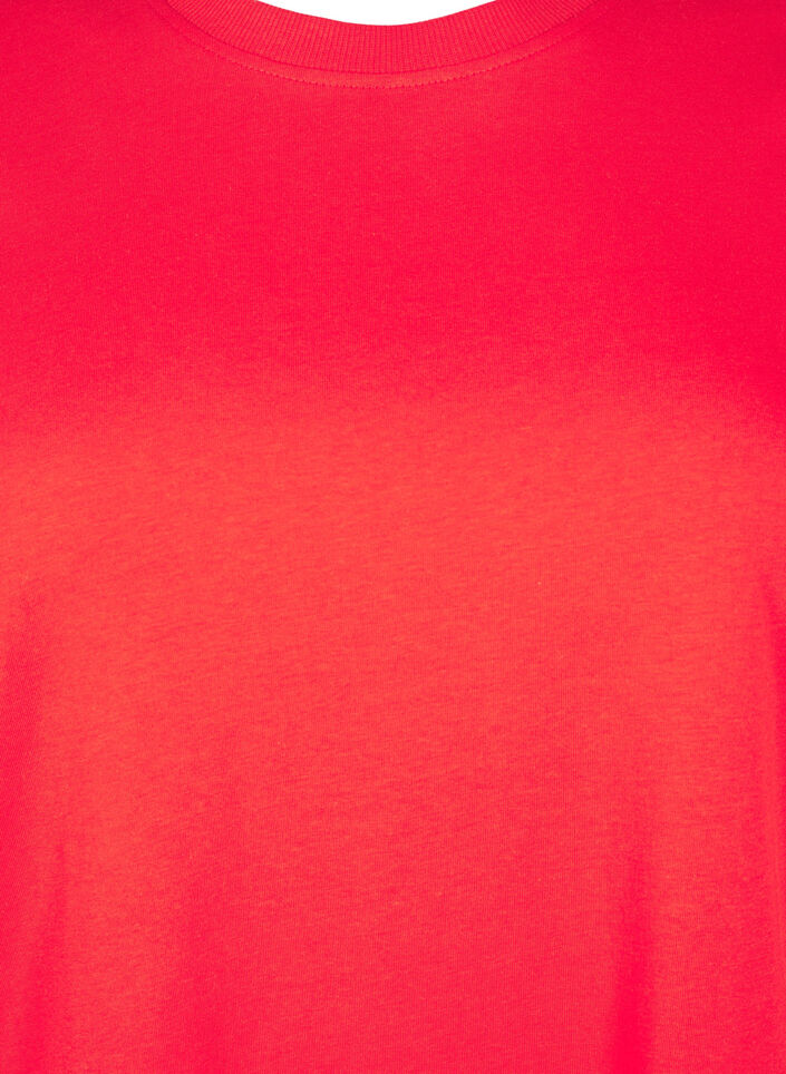 Basic-T-Shirt aus Baumwolle mit Rundhalsausschnitt, Rot, Packshot image number 2