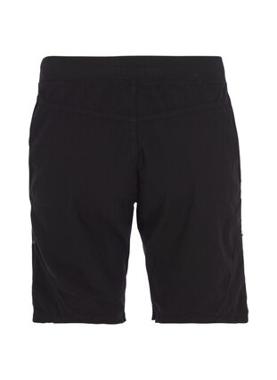 Lockere Shorts aus Baumwolle mit Taschen, Black, Packshot image number 1