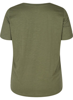 T-Shirt mit Print aus Bio-Baumwolle, Thyme Melange, Packshot image number 1