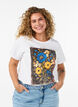 T-Shirt aus Baumwolle mit Frontprint, Wei&szlig;, Model image number 0