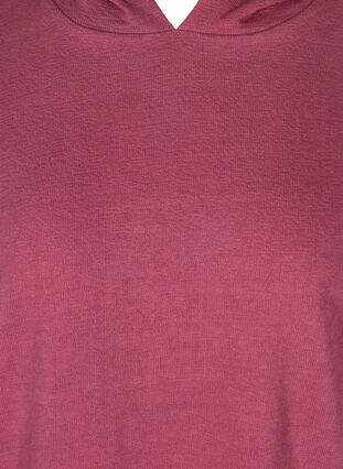 Sweatshirt aus Baumwolle mit Kapuze und High-Low-Effekt, Violet Quartz, Packshot image number 2