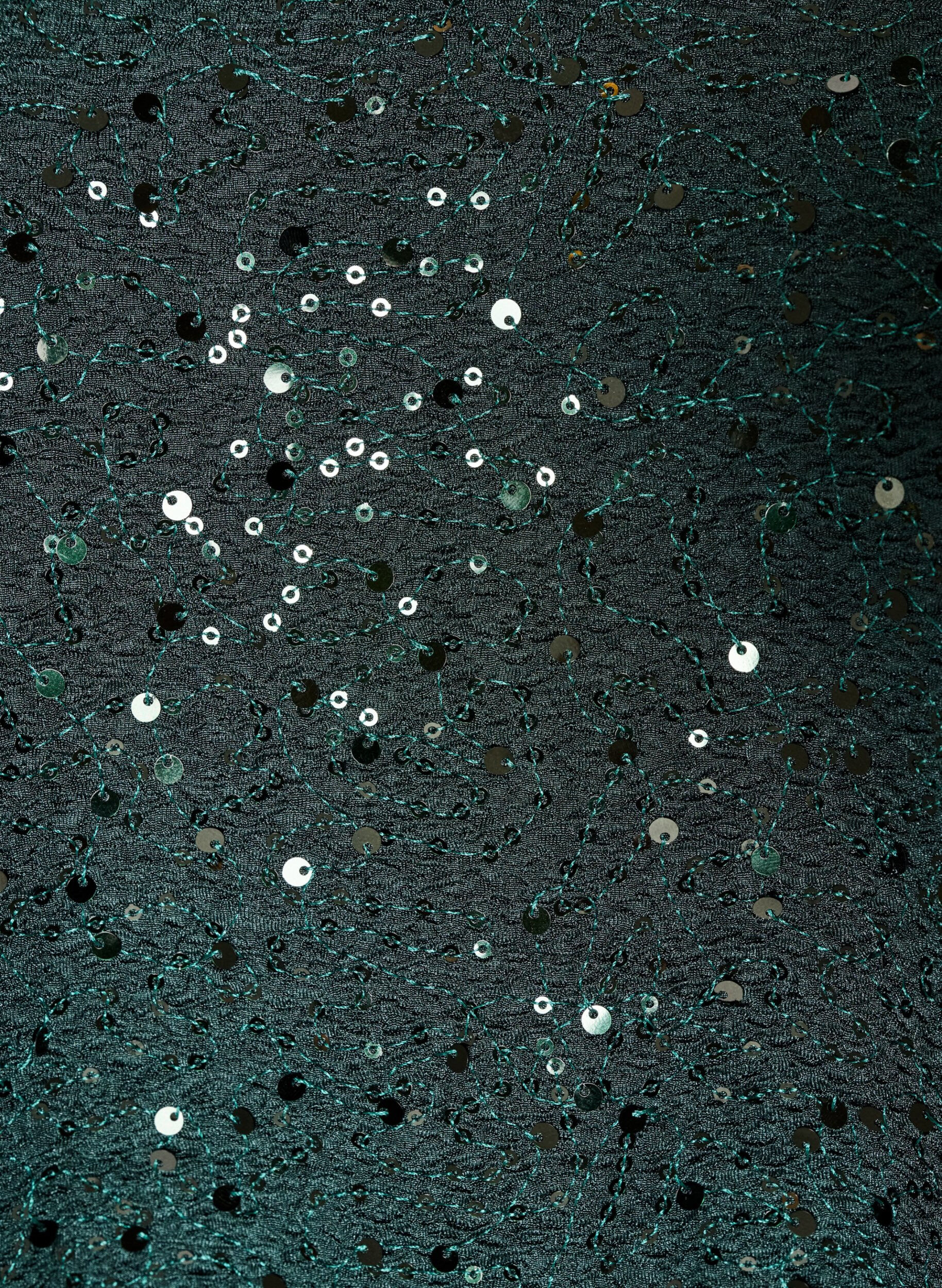 ZizziPaillettenbluse mit Ballon&auml;rmeln, Gr&uuml;n, Packshot image number 2
