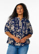Bluse mit Print und 1/2-&Auml;rmeln, Blau, Model image number 0