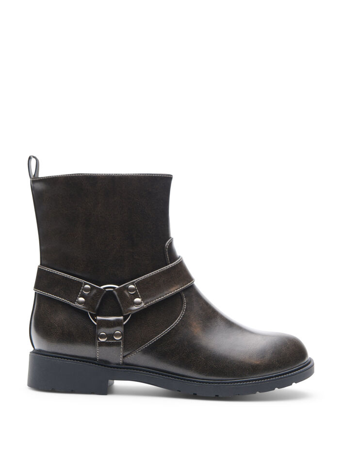 Kurzer Bikerstiefel, Braun, Packshot image number 0