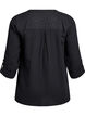 Bluse aus Baumwollmusselin mit Lochstickerei, Schwarz, Packshot image number 1