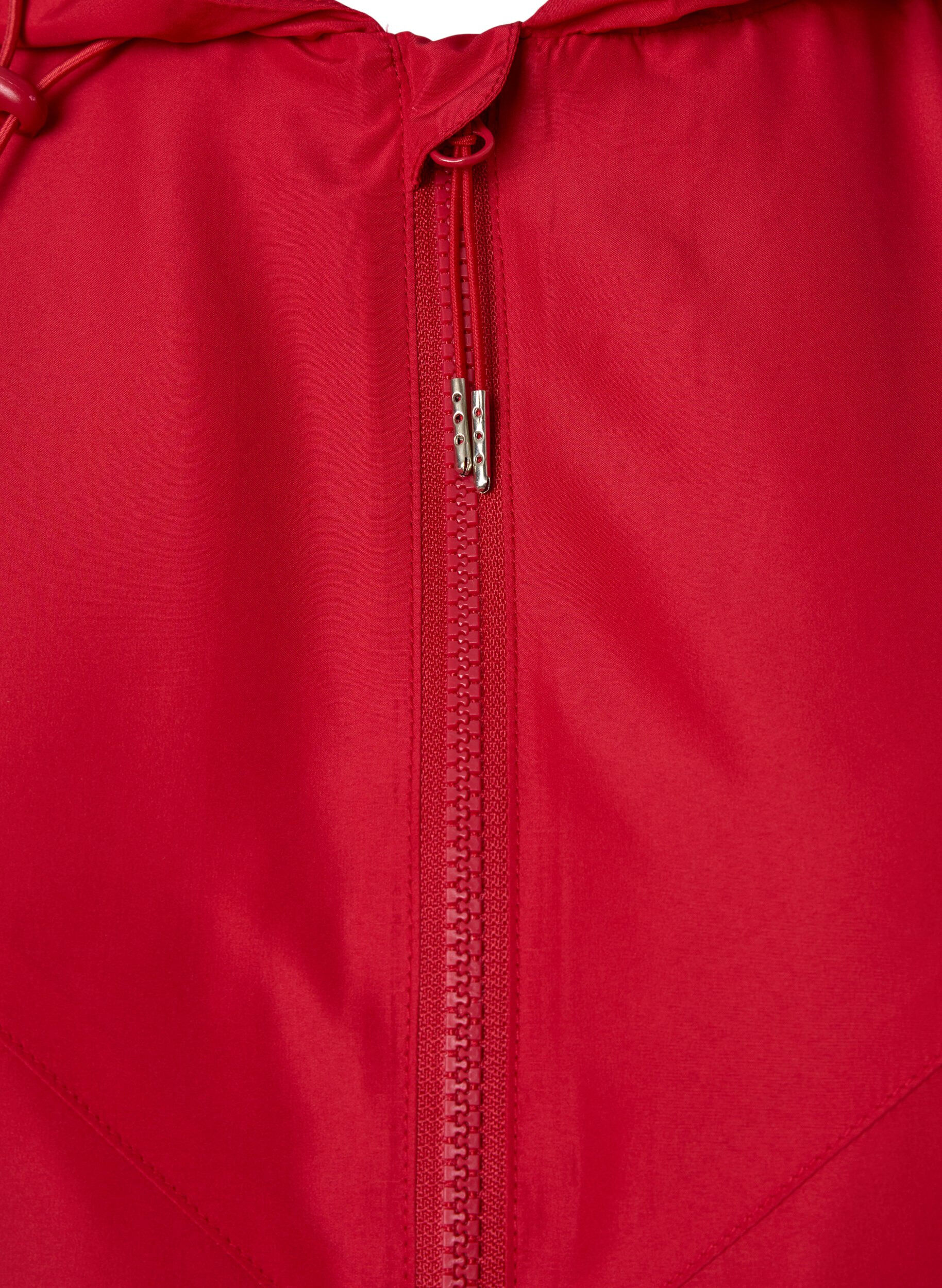 Zizzi Kurze Jacke mit Kapuze und verstellbarer Saum, Tango Red, Packshot image number 2
