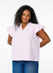 Ärmellose Bluse mit Streifen und Blumendruck, Pink, Model image number 0