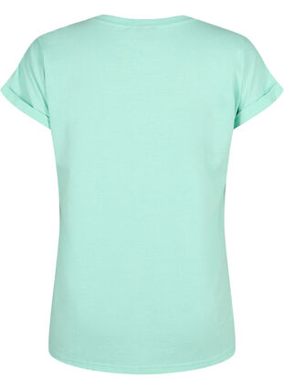 Kurzärmeliges T-Shirt aus einer Baumwollmischung, Cabbage, Packshot image number 1