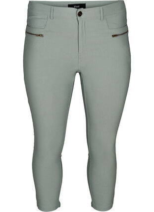 Slim Fit 3/4-Hose mit Reißverschluss, Slate Gray, Packshot image number 0