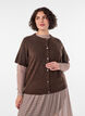 Strickjacke mit kurzen &Auml;rmeln, Braun, Model image number 0