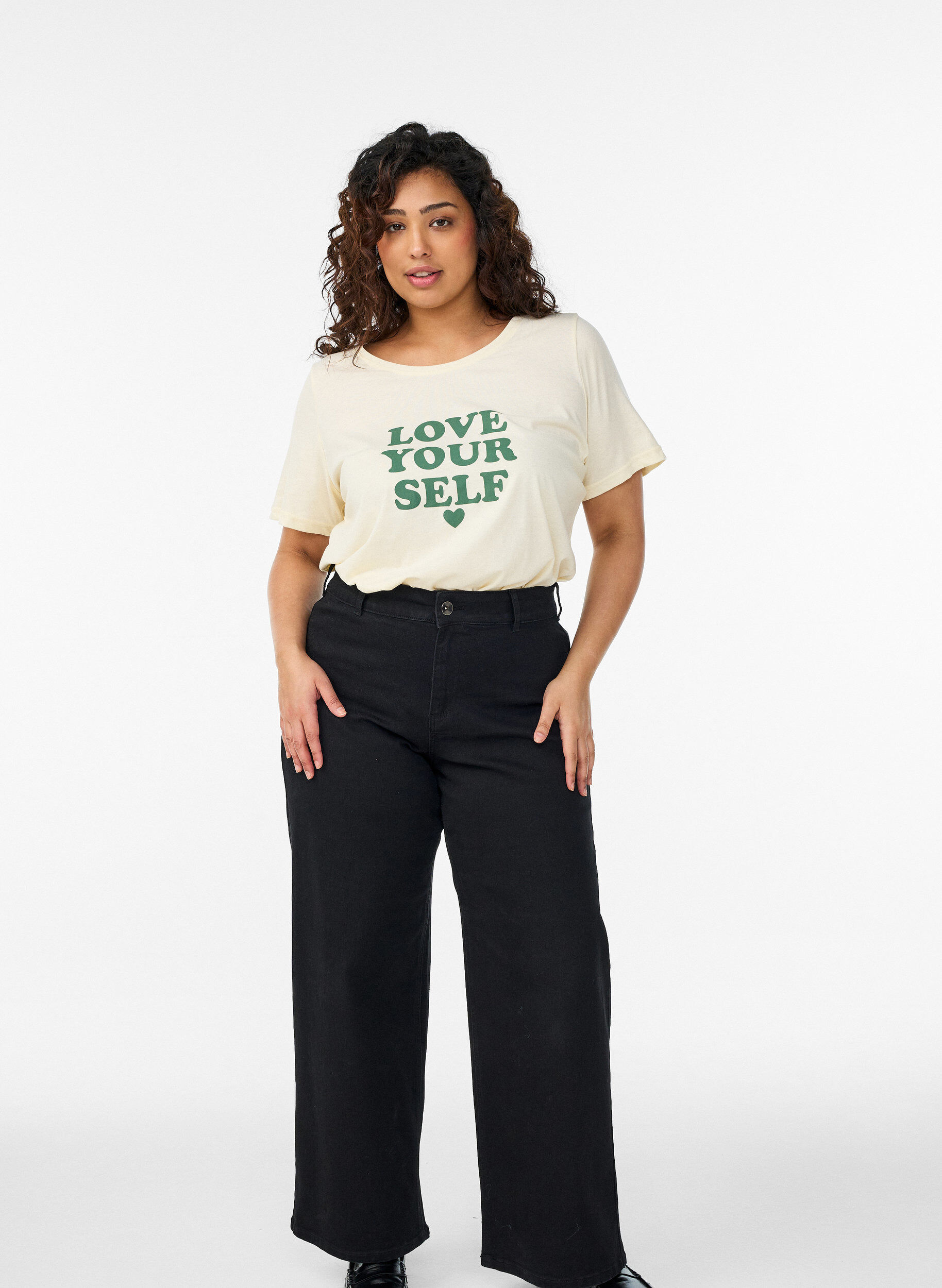 ZizziT-Shirt mit Print, Gelb, Model image number 1