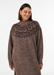 Kleid aus Strick mit Jacquard-Muster, Braun, Model image number 3